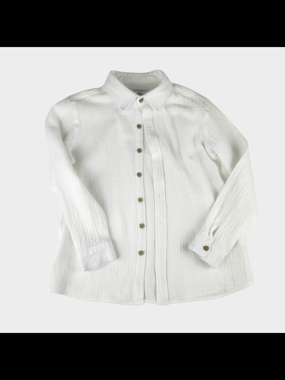 Remington Road White Textured Kids Button-Up Shirt